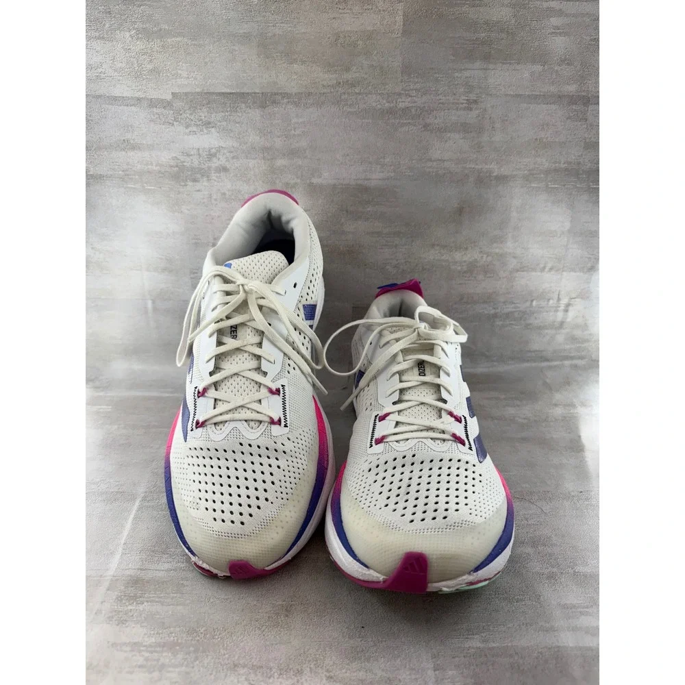 Adidas Adizero SL Men Running Shoes White Blue Pink GV9095 Size 10
